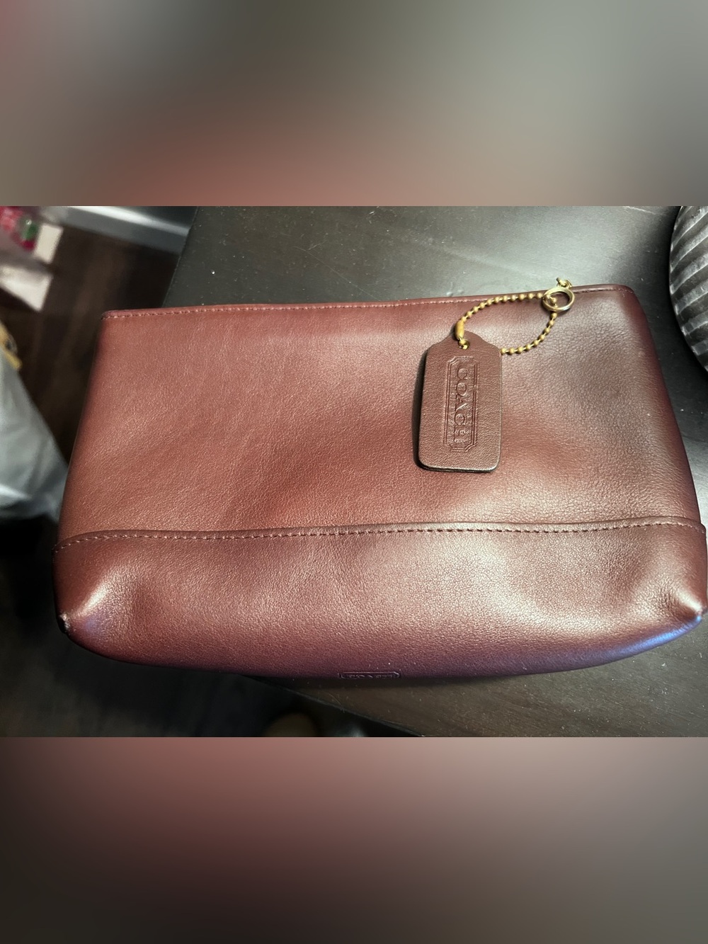 Vintage Coach Cosmetic Case Large #7172 Mahogany EXCELLENT